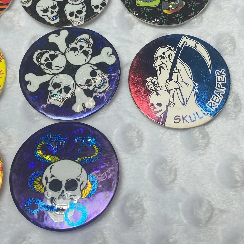 POGs Lot of 42 Skulls with Foil 1990’s - Picture 8 of 14